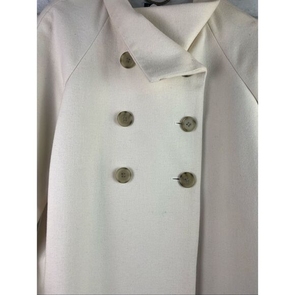 J. Crew Wool Coat Cream Color Double Breasted Size 4 - Picture 4 of 9